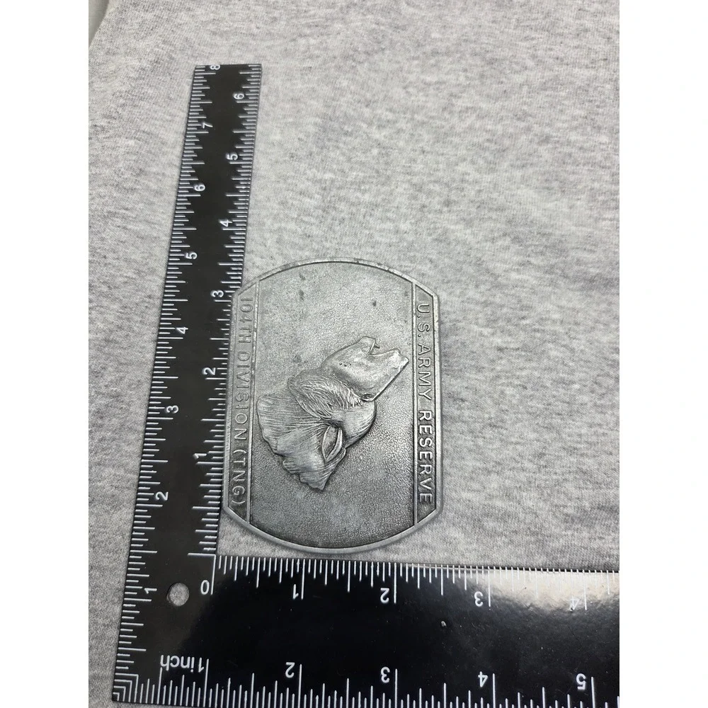 Vintage US Army Nightfighters 104th Training Division Military Belt Buckle